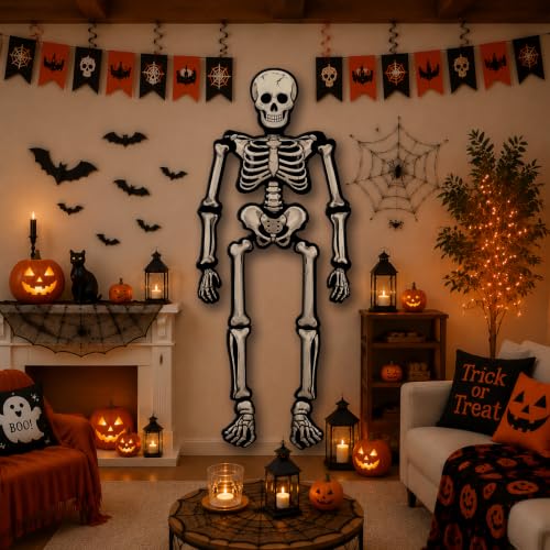 Halloween 1 Pack Jumbo Skeleton Balloon - 79 Inch Foil Halloween Decoration