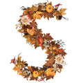 Fall Garland 6Ft Autumn Maples Leaves Pumpkins Berries Pine Cones Decor