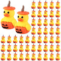 50 Pcs Halloween Pumpkin Rubber Ducks - Festive Decoration & Gift Set