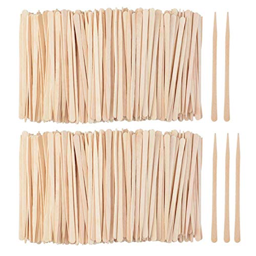 Pointed Handle Wooden Waxing Sticks 1200 Pack Small Wax Applicators for Hair Removal