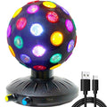 Disco Ball LED Night Light Projector Black - 360° Rotation, Adjustable Brightness & Speed, Indoor/Outdoor Party Decor