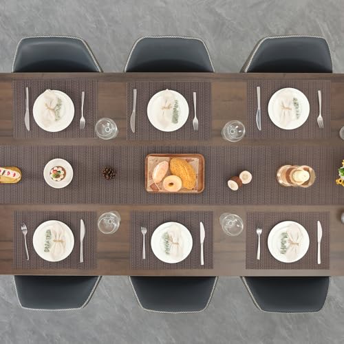 Myir JUN Set of 4 Kitchen Placemats for Dining Table - Large Non-Slip PVC