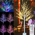 RGB Lighted Birch Tree - 6 ft Artificial Tree with 35 Colors & Remote Control