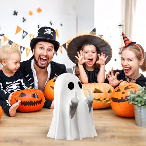 Halloween Ghost Figurine Spooky Resin Decor for Indoor Home & Table Displays