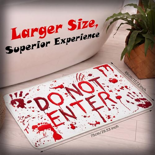 Halloween Bloody Horror Bath Mat Do Not Enter - Large Non Slip Decor