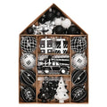 70-Pack Holiday Christmas Tree Ornaments Set - Black & White Shatterproof Decorations