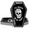 Halloween Skull Coffin Paper Plates - Disposable Party Tableware, 40 Pack
