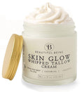 Beautiful Being SKIN GLOW - Grass-Fed Whipped Beef Tallow Moisturizer for Face & Body, for Dry + Sensitive Skin Relief, Non-Toxic, Ancestral Skincare - Castor Oil Infused, (UNSCENTED, 4oz)