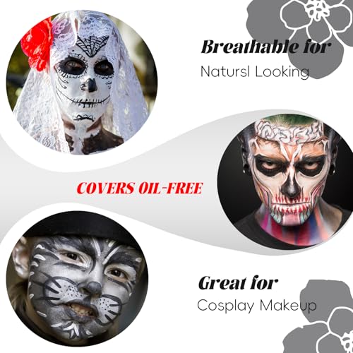 White Water-Based Face Paint for Halloween and Cosplay - 30ml