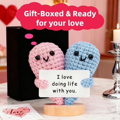 Love Doing Life With You Heart Decoration for Couples - Pink & Blue