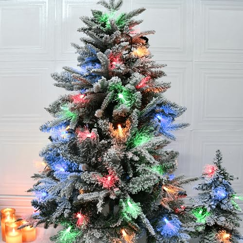 Multicolor Fiber Optic Fairy Lights 33FT Battery Operated with Timer for Christmas Wedding Garden