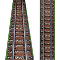 Railroad Track Table Runner for Western Party Decorations 15 Inch x 32 Ft