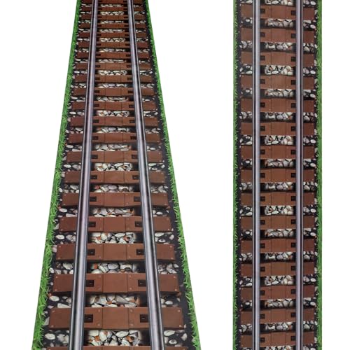 Railroad Track Table Runner for Western Party Decorations 15 Inch x 32 Ft