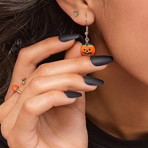 imPRESS Halloween Press-On Nails - Thriller Night, No Glue Needed, Black, Medium Coffin 33 Ct