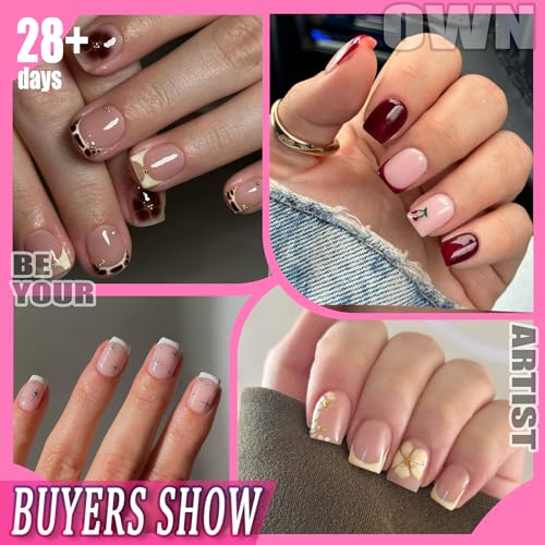 Extra Short Square Nail Tips - 504pcs Clear Fake Nails for DIY Manicure