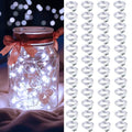 White 48 Pack LED Fairy String Lights Waterproof Battery Operated 7ft for Wedding Party Garden