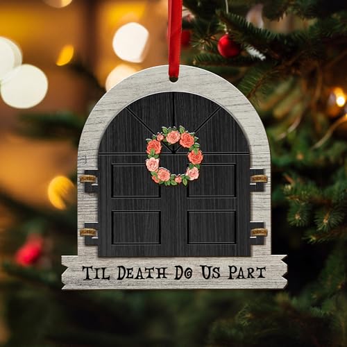 Gothic Skeleton Couple Door Ornament - Til Death Do Us Part Variation 01