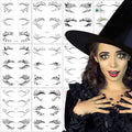 Halloween Face Eye Shadow Stickers & Tattoo Decals - Spider Web Skull Bat