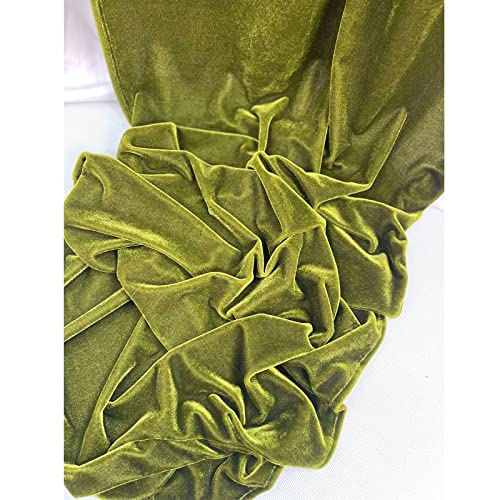 Olive Green Velvet Table Runner 10ft Wedding Reception Decor 20x120 Inch