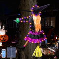 Outdoor Solar Halloween Decorations Witch with Orange & Purple Lights - Variation of THIS Listing