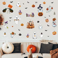Halloween Wall Stickers and Window Clings 6 Sheets - Spooky Bat Pumpkin Decals - Variation 2