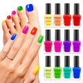 GELLEN Neon Nail Polish Set - 12 Bright Colors No Lamp Needed Z-12 Colors Bright Neon Set