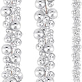 Mixed Silver Christmas Ball Garland Set - 15 Ft Decor, 2 Pcs