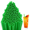 Christmas Tree-Shaped Disposable Plastic Drinking Straws - Bulk Pack of 200