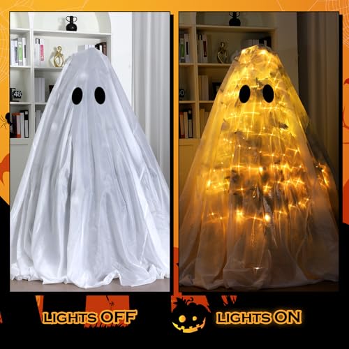 Halloween Ghost Tree Cover 6.23ft x 4.27ft for Christmas & Halloween Decor