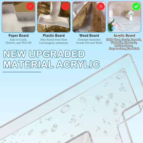 Esmorah Boo Acrylic Food Tray Set - 10-Inch Fillable Charcuterie Boxes for Desserts & Snacks