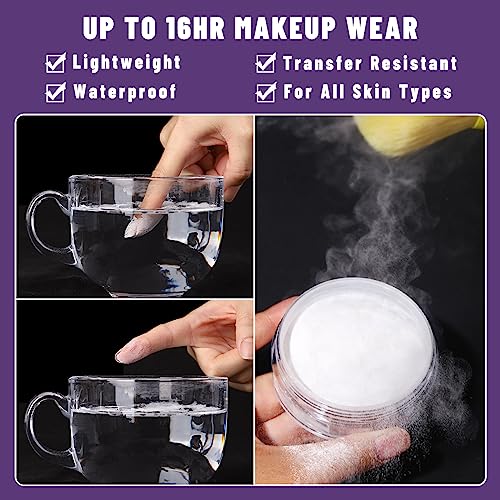 UCANBE Makeup Setting Spray Kit SET02 - Hydrating Matte Finish, Loose Powder & Puffs