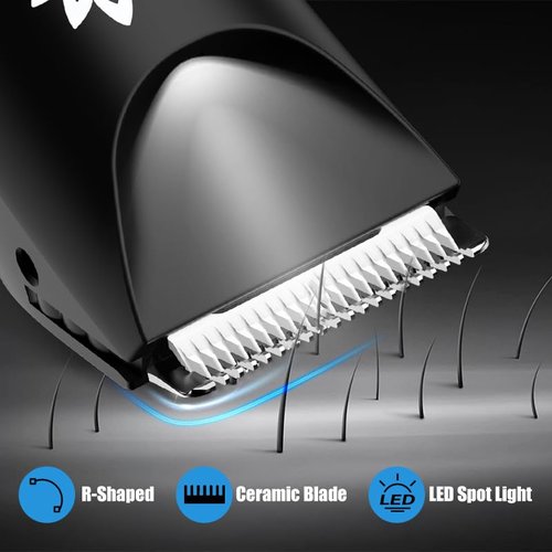Suttik Manscape Body & Pubic Hair Trimmer for Men, Groin & Ball Trimmer Men, Electric Razor Mens Grooming Kit, Body Groomer Ball Shaver for Smooth Wet/Dry Shaving, Led Light