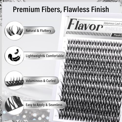 Flora Lash Clusters Wispy Eyelash Extensions 8-18mm Natural Look - PHKERATA