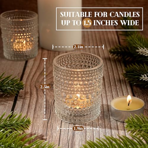 48 Pack Votive Candle Holders - Clear Glass Tea Light Centerpieces Variation of THIS Listing 48
