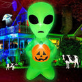 4FT Halloween Inflatable Alien with Pumpkin Decor and LED Lights