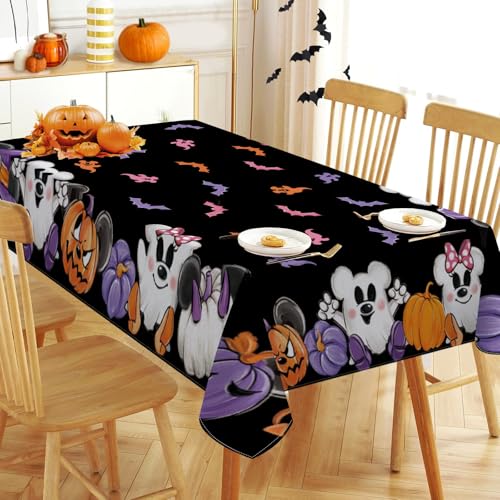 Halloween Ghost Square Tablecloth 60 x 60 Inch - Spooky Party Decor