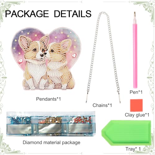 Love Dogs Diamond Painting Hanging Kit - Acrylic Rhinestone Wall Decor
