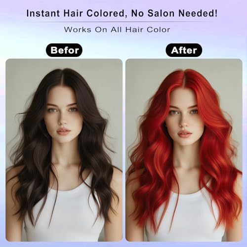 Fired Red Temporary Hair Spray - Bold Red Hair Color Dye for Men Women Kids