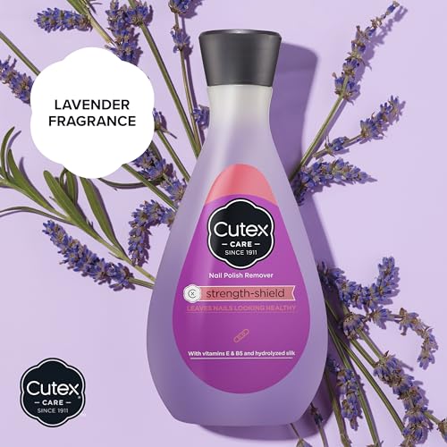 Cutex Strength Shield Nail Polish Remover - 6.7 Fl Oz with Vitamins E & B5, Silk, Pack of 1