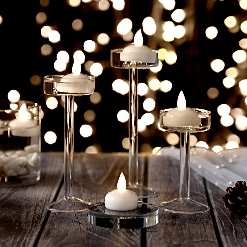 Floating Waterproof Flameless Candles - White LED Tea Lights, Pack of 12 Bougies