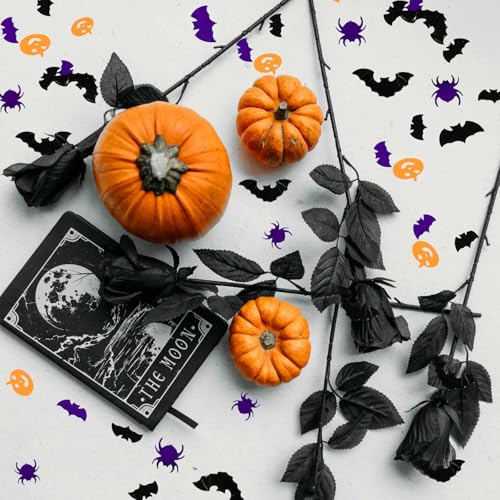 Halloween Confetti Glitter Bats Spider Pumpkin Table Scatter - Purple Spider Pumpkin