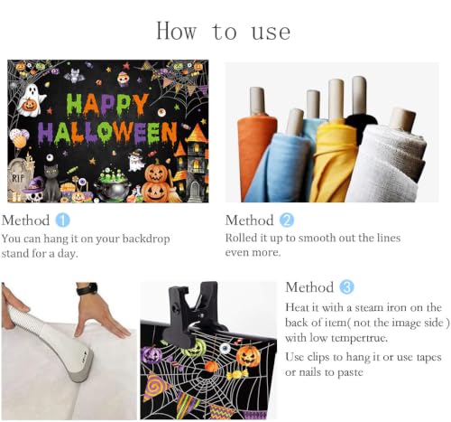 8X6FT Halloween Haunted House Banner with Ghosts & Pumpkins - Spooky Party Backdrop