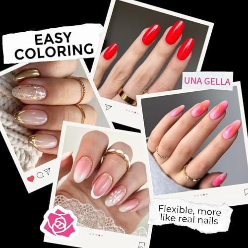 Medium Oval Nail Tips 216pcs, Soft Gel Fake Nails with 12 Sizes, Clear & Matte Finish