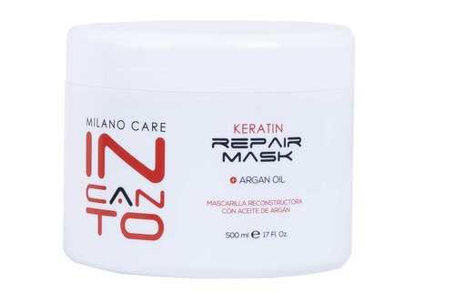 Milano Care Incanto Keratin Protein Hair Mask Infused with Argan Oil - Paraben & Sulfate Free Hair Repair & Strengthening Treatment for Dry or Damaged Hair 8 fl oz