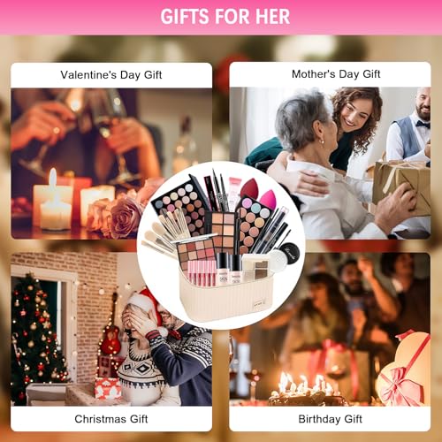 Peenice All-in-One Makeup Kit for Women - White Set, Complete Cosmetic Gift