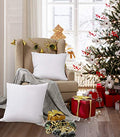 Set of 2 Square Feather Down Decorative Throw Pillows - Halloween & Christmas Customizable Home Decor
