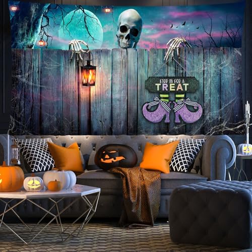 Halloween Witch Boot Door Sign Decorations - Purple MDF Witch Shoes - Spooky Front Door Decor for Halloween Party