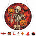 Halloween Skeleton Puzzle Suncatcher - 8.9 Inch Acrylic Decoration - Variation of Skeleton / 8.9 in