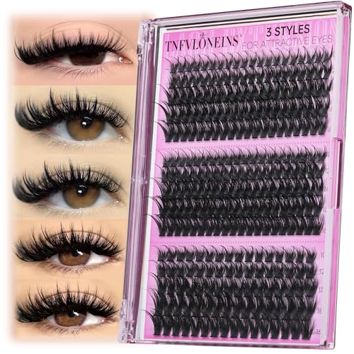 Wispy Lash Clusters C - Spiky Eyelash Extensions 10-16mm 3 Styles - DIY False Eyelash Clusters