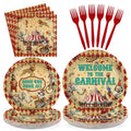 Spooky Circus Bloody Carnival Party Plates & Napkin Set - Serves 24